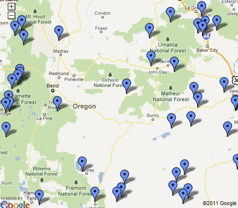 Oregon Hot Springs Map Oregon Hot Springs Map